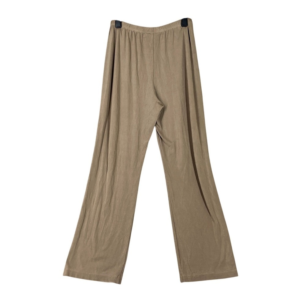 Chicos Wide Leg Pants Size 12 Comfy Elastic Waist Relaxed Business Formal Office